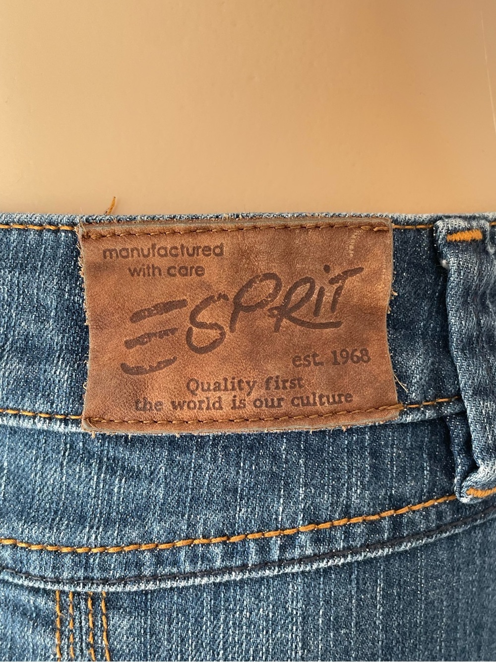 Esprit Blue Denim Skirt with Front Zip Accents - Picture 7 of 9